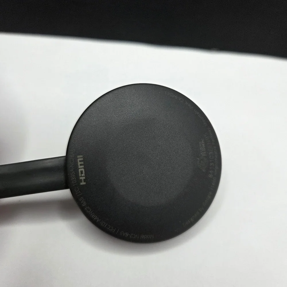 Google Chromecast 2nd Gen Media Streamer NC2-6A5 Black HDMI 1080p Casting Dongle